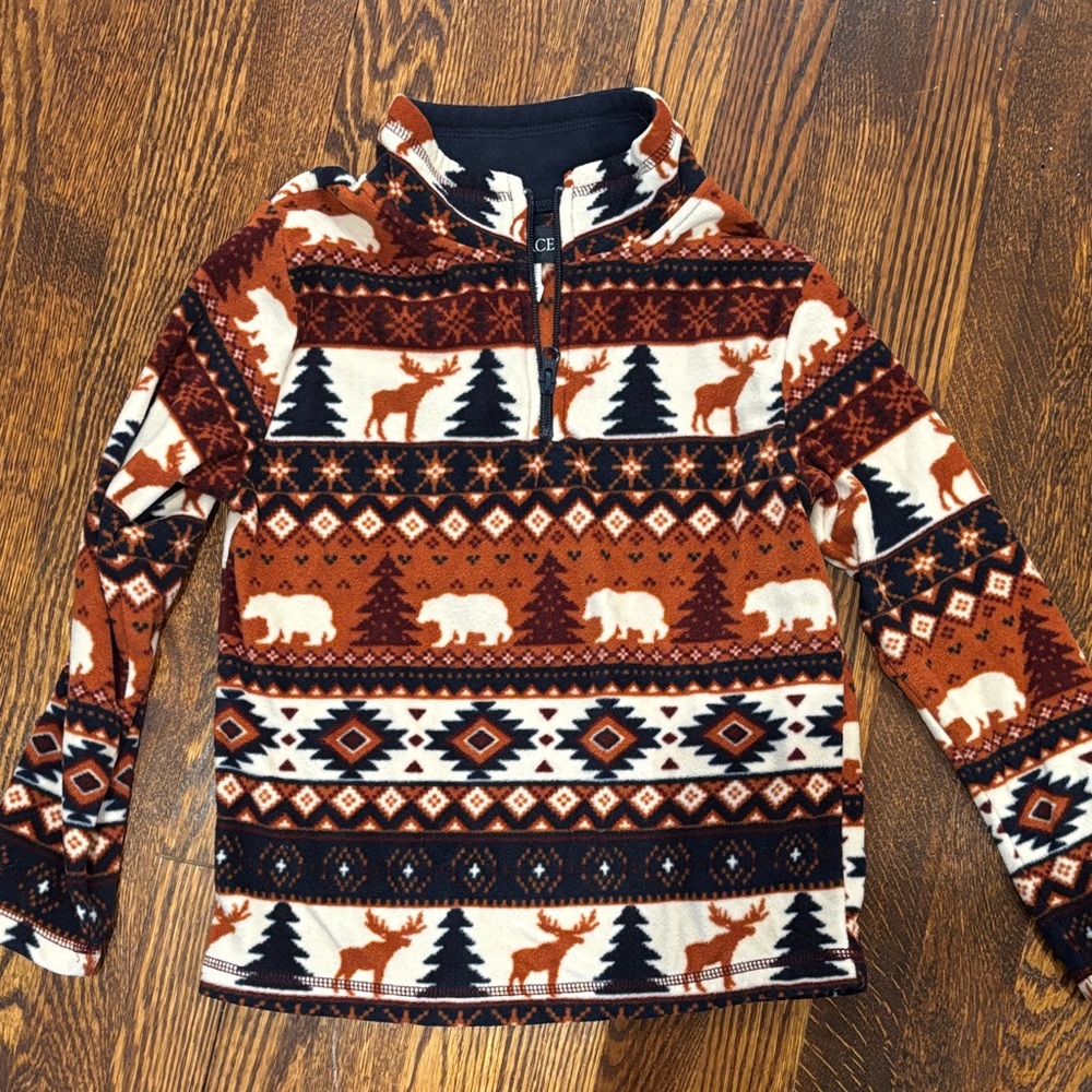 Place Brown and White Patterned Kids Shirt
